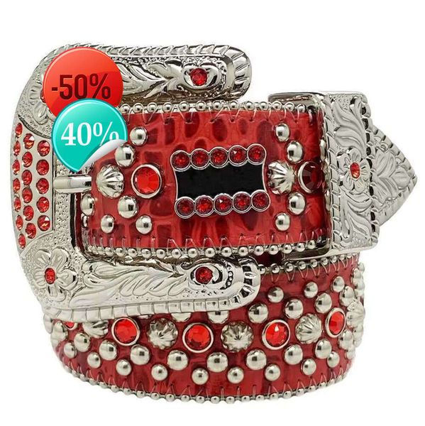 

Fashion Belts for Women Designer Mens Bb Simon rhie belt with bg rhies 1169esslml, Black