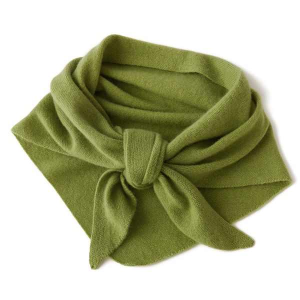 

Pure cashmere flat triangle scarf knitted warm shawl --816795