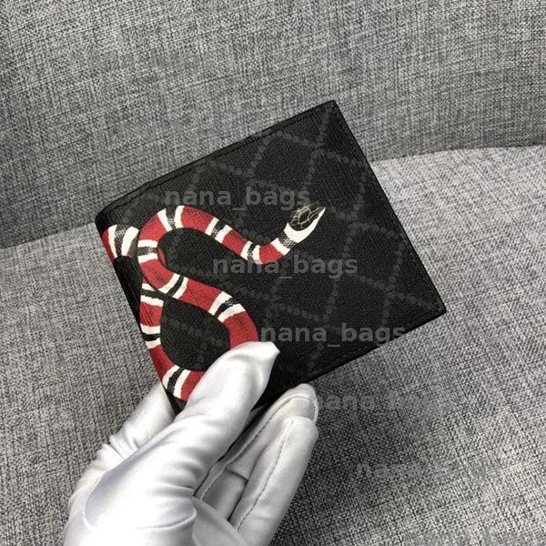 

Designer Wallets Animal Print Men Purse Classic Letter Card Holder For Women Coin Purses Unisex Leather Stripe Money Billfold With Box BFG2502176, Brown