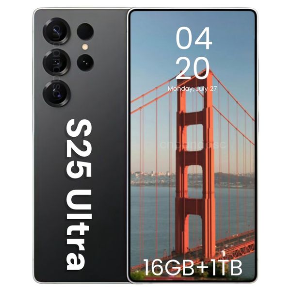 

S25 S24 Ultra Phone 5G Smartphone Face recognition Unlock 6.8-inch HD Full screen video Clear display 20MP camera GPS 512GB 256GB phone storage Multiple, Purple