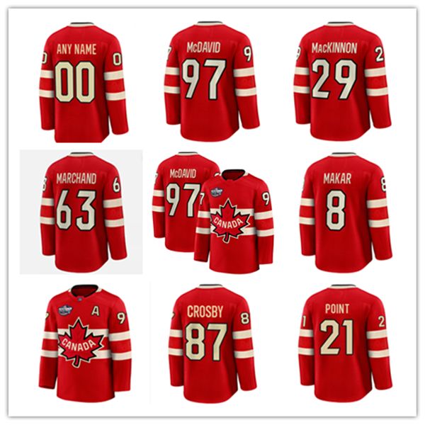 

2025 Four 4 Nations Hockey Jerseys Sidney Crosby Travis Konecny ConnorMcDavid Nathan MacKinnon Sam Reinhart Drew Doughty Travis Konecny Colton Parayko Hagel Stone, Men red style