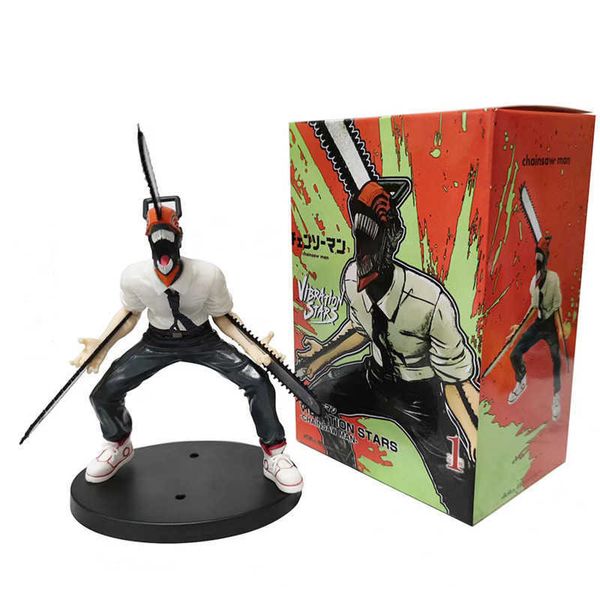2026 New 18Cm Anime Man Denji Figure PVC Chainsaw Helmet Movable Power Makima Model Toy Boy Collection Ornaments Gifts Toysale Designer