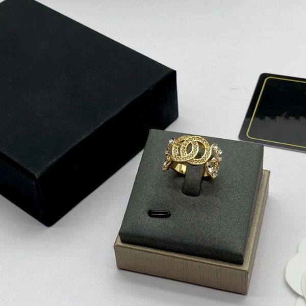 

Luxury Designer Heart Ring 18K Gold Plated for Women Ring Letter Rings Fashion Rings Wedding Party Gift Jewelry