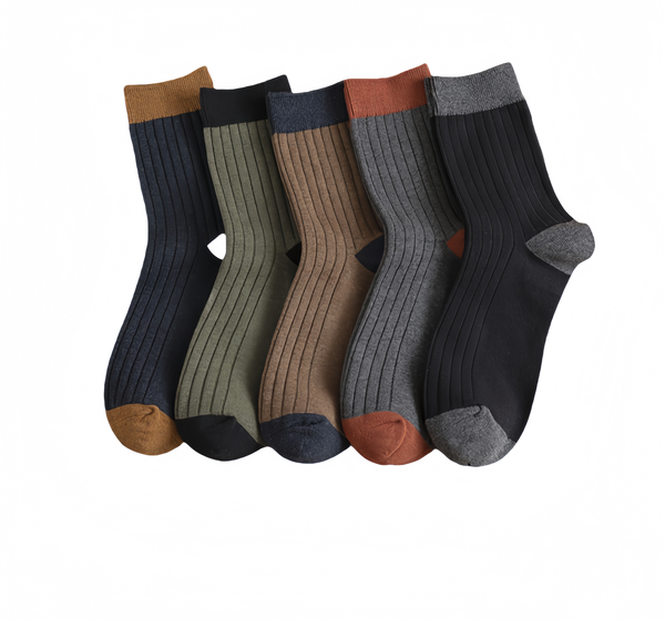 

Trendy Men's Japanese Design Mid-Calf Sport Socks - Soft Cotton Material Ideal for Fall and Spring Wear, Gray
