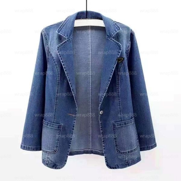 

Women designer jackets for women Slim Fit Tailored Cropped Office Women's Casual Blazer Streetwear Denim Jacket 30, 2color