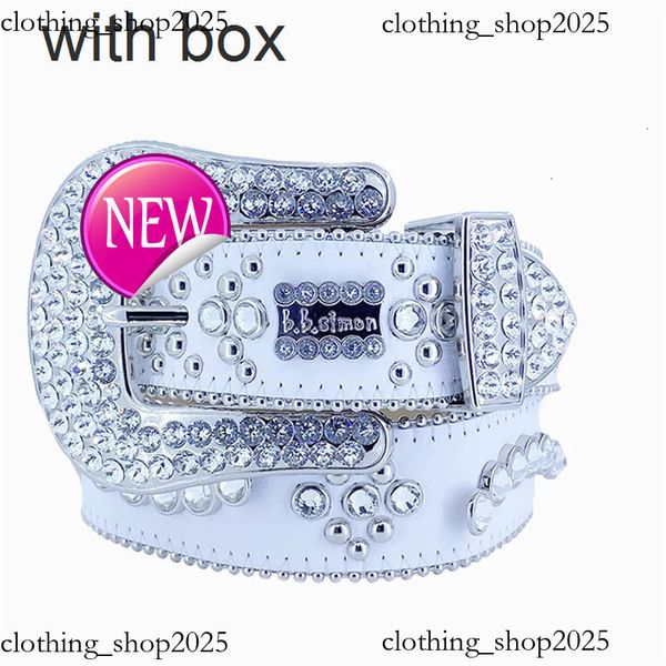 

Designer Bb Belt Simon Belts For Men Women Shiny Diamond Belt Black On Black Blue White Multicolour With Bling Rhinestones As Gift 23emld