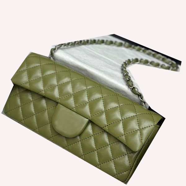 

Womens Shoulder Bag Leather Rib Silver Hardware Metal Twistlock Matelasse Chain Hand Crossbody Bag Underarm Bag Dinner Dress Bag Makeup Bag 26x11cm, Brown