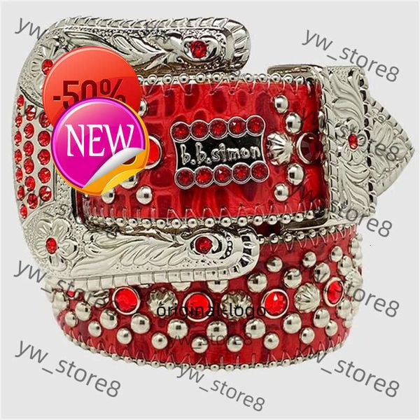 

bb simon belt Designer Bb Belt Simon Belts for Men Women Shiny dia belt on Black Blue white multicolour with bg rhies as gift 15dlkd, Red