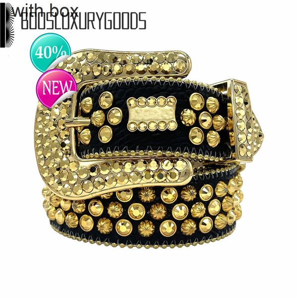 

2022 Designer Belt Bb Simon Belts for Men Women Shiny diamond belt Static Gold cintura uomo boosluxurygoodsmd, With logo bb simon