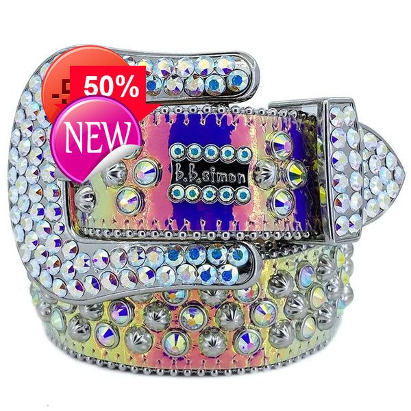 

2024 Designer Belt Men Women Bb ssqaw Simon Belt Luxury Retro Needle Buckle BeltS 20 Color Crystal diamond B i B ilod, Multi