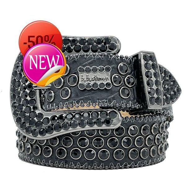 

2023 Men Women Bb Simon Belt Luxury Designer Belt Retro Needle Buckle BeltS 20 Color Crystal diamond B i B ilkd, Bb simon8