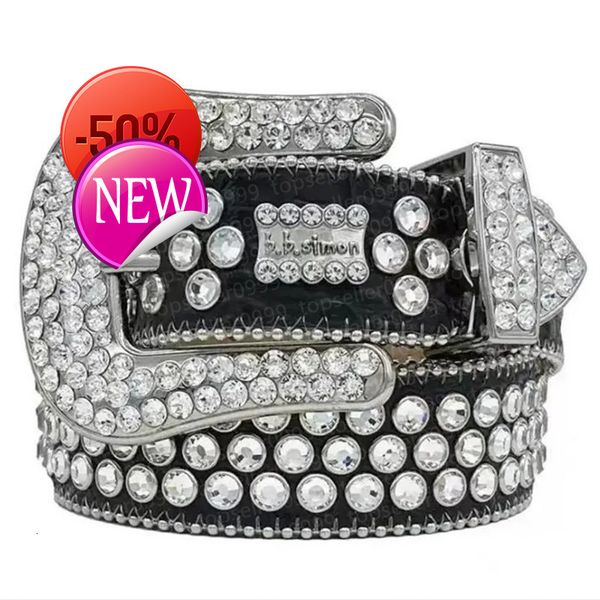 

Bb Simon Belt Designer Top Quality Mens Womens Belt With Full Rhinestone Bb Belts Simon Skull Needle Buckle Waistbands For Giftlmld, Style10 lavender