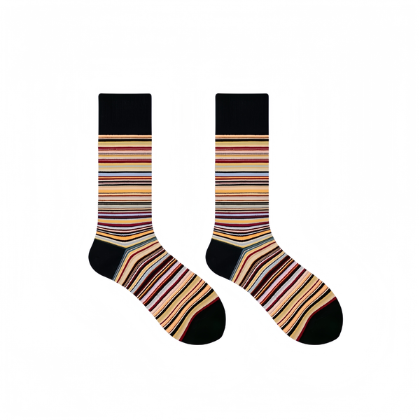 

Fashionable Korean Stripes Colorful Long Tights for Unisex - Sporty Retro Knit Sock Collection, Green