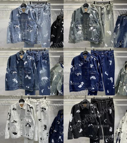 

Men's Designer Denim jacket Men Designer Jeans Fashion Pants street Hip Hop Printing jacket Folower Coated jacket Jeans BFG2502124, A5