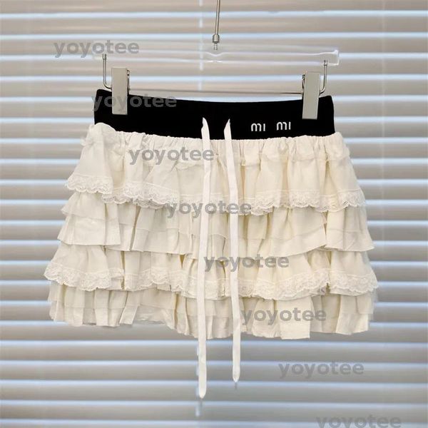

Designer Mini Skirt Womens Skirts High Waist Split Skirt For Woman Summer Drawstring Puffy Dress Sporty Running Mui Pleated Skirt BFG25011310, White