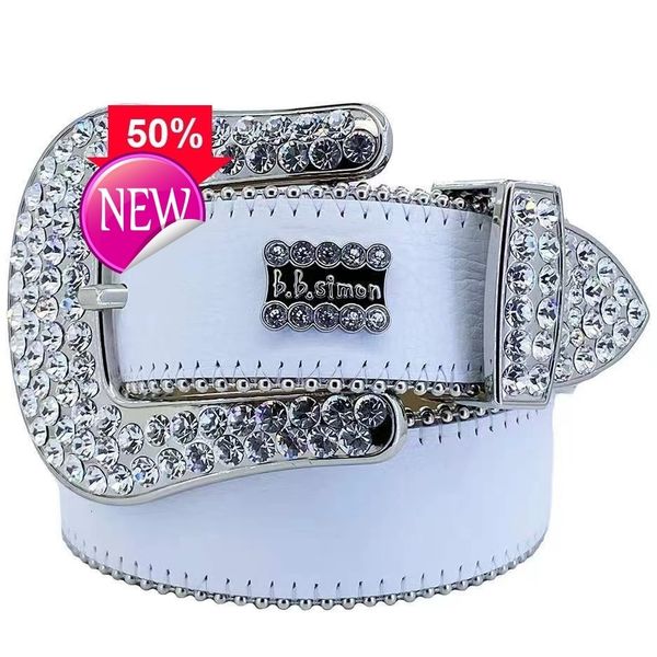 

mens Designer belt Bb Simon Belts for Womens Shiny Diamond Belt Black on Black Blue White Multicolour with Bling Rhinestonesod, No:9