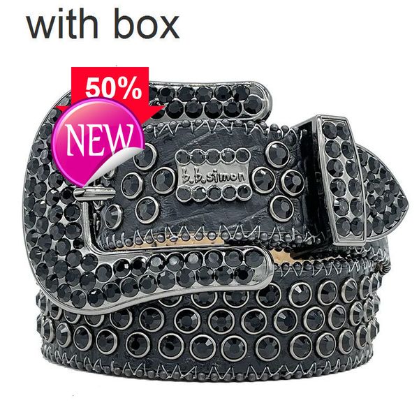 

2023 Men Women Bb Simon Belt Luxury Designer Belt Retro Needle Buckle BeltS 20 Color Crystal diamond B i B iod, Bb simon20