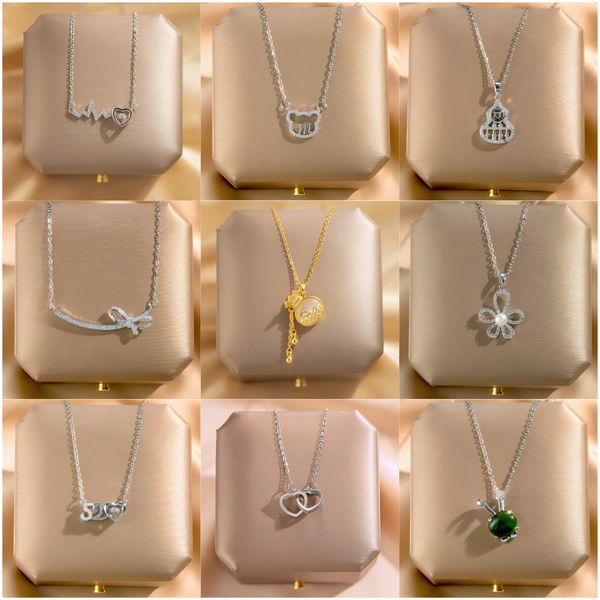 

Designer Necklaces for Women Crystal Heart Pendant 18k Gold Plated Choker Wedding Party Jewelry Gifts