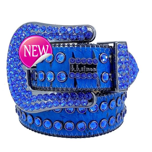 

2024 Designer Belt Men Woetmen Bb Simon Belt Luxury Retro Needle Buckle BeltS 20 Color Crystal diamond B i B idhmld, Multi
