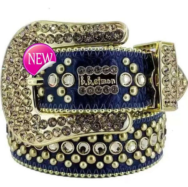

Belts Designer belt bb simon for Men Women Shiny diamond Black on Blue white with bling rhinestones as gift 2289essmld, 6_color