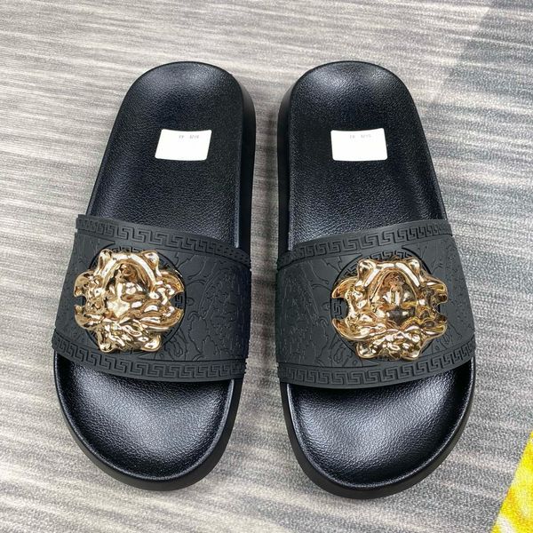 

Head Decoration Designer Slippers New Fashion Classics PALAZZO Sandal Casual Shoe Mu Mens Womens Sanda Sliders Metal Logo Slipper Summer Platform Flat Slide 01, V27 option