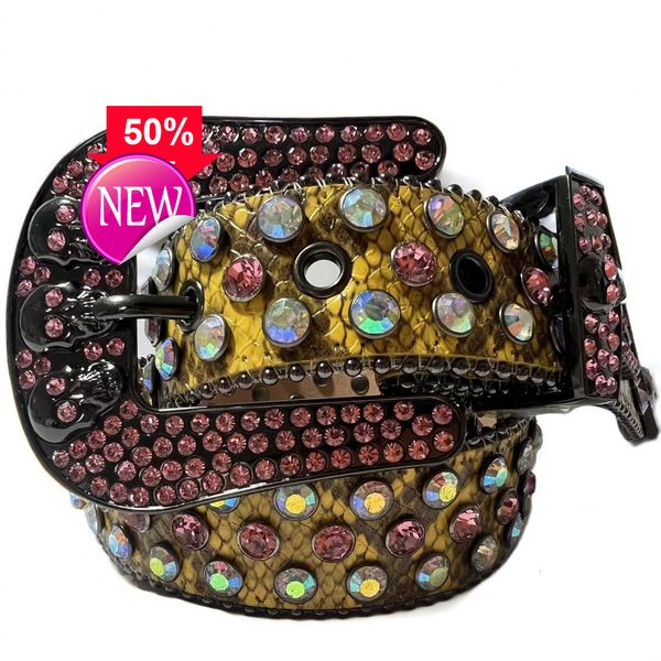 

Classic Designer Bb Belt Simon Belts for Men Women Shiny diamond belt Gem skull scalp clasp rhinestones as giftod, 3_color