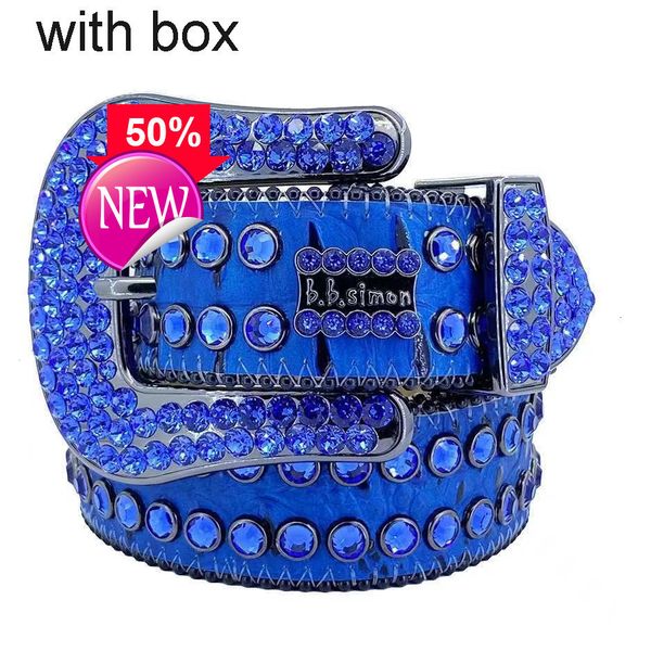 

Good Top Mens Designer Belt Bb Simon Belts For Womens Shiny Dia Belt On Black Blue White Multicolour With Bg Rhiesod, No:7