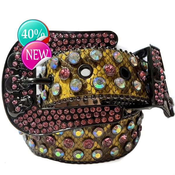 

Classic Designer Bb Belt Simon Belts for Men Women Shiny diamond belt Gem skull scalp clasp rhinestones as giftlmd, 5_color