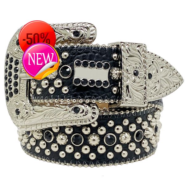 

Belts 2023 Fashion Designer Bb Belt Simon Belts for Men Women Shiny Diamond Belt Black on Black Blue White Multicolour with Bling Rhinestones As Giflkd, 2_color