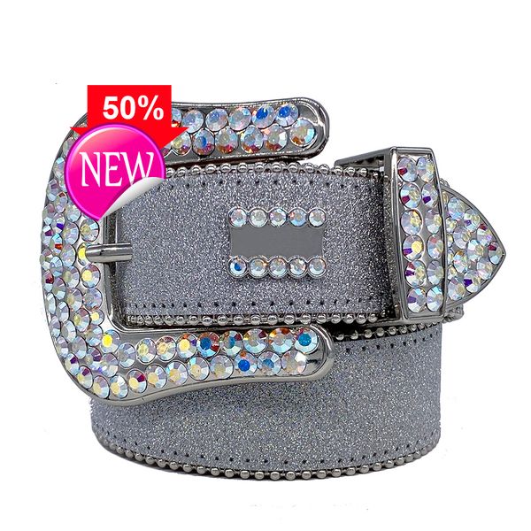 

Designer Bb Simon Belts for Men Women Shiny Dia Belt High quality soft comfortable artificial leather durable Multicolour with Bg Rhiesod, Green