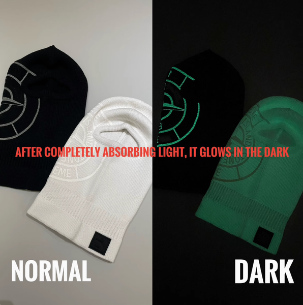 Glow Print Knit Stones Balaclava Designer Ski Mask Luxury Brand Mens Beanie Fashion Outdoor Sports Ski Mask Letter