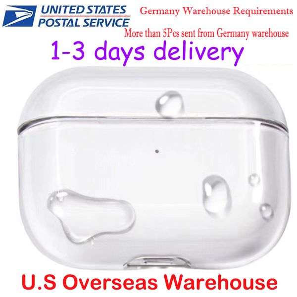 

USA Stock For Apple AirPods 4 AirPods pro 2 3rd Headphone Accessories Silicone Protective Headphone Cover Headphone Silicone Case TPU HEAD