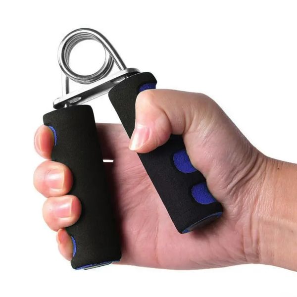 

Soft foam anti slip hand grip can quickly increase the strength of wrist, forearm and fingers for strength training, exercise and injury recovery, Blue