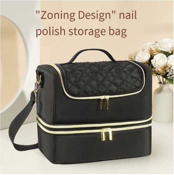 

Waterproof Customizable Cross Double 60 Layer Portable Bottles Nail Body Polish Storage of Bag Can Shoulder Hold Enhancement Kit Wholesale