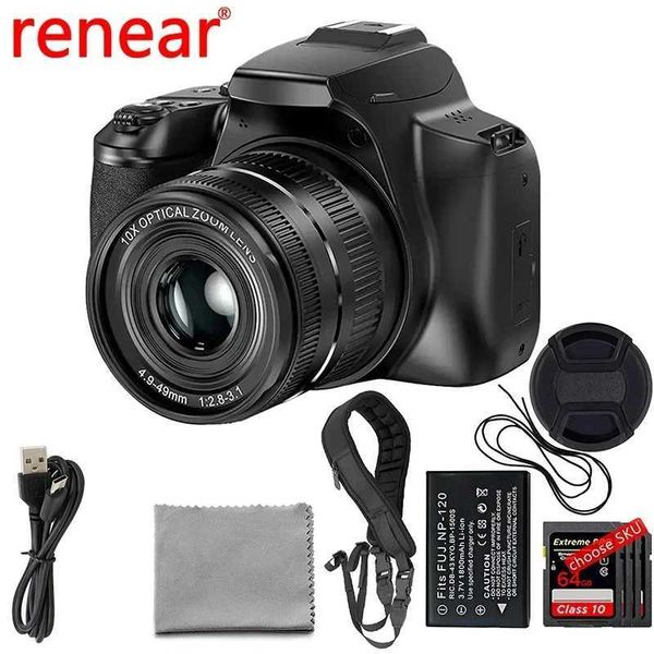 Digital Camera 4K 64MP SLR Photography 10X Optical Zoom Youtuber Webcam Z250220