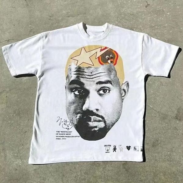 

Men's T Shirts Y2K Haruku Shirt 100% cotton Woman Tees Loose Hip Hop Gothic Graphic Print Oversized Tshirt Punk Short Sleeved Streetwear Casual Tops, White