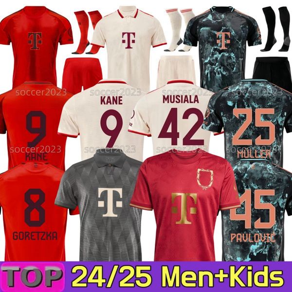 

4XL Trikot 24/25 KANE BAYERNS MUNICH Soccer Jerseys 125TH MUSIALA DE LIGT Oktoberfest SANE HERNANDEZ GNABRY ITO MULLER DAVIES KIMMICH GNABRY COMAN men Kids kits, Black