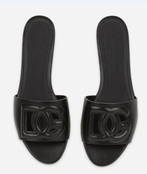 

cut out designer sandal women slipper woman summer flat heel slides leather and gabanna gabannas s dg casual comfort flip flop rubber beach, Blue