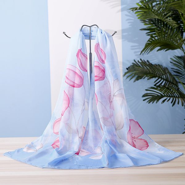 

Chiffon filament versatile ethnic style printed scarf --842951