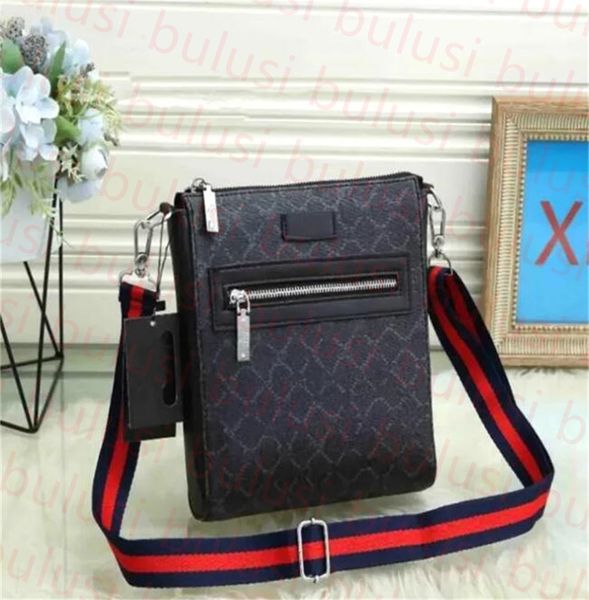 

2025 10A Luxury Designer Bag Men's Leather Shoulder Bag Black Floral Messenger Bag Crossbody Bag Shopping Bag Plain Shoulder Bag Women's purse tote bag, 12*