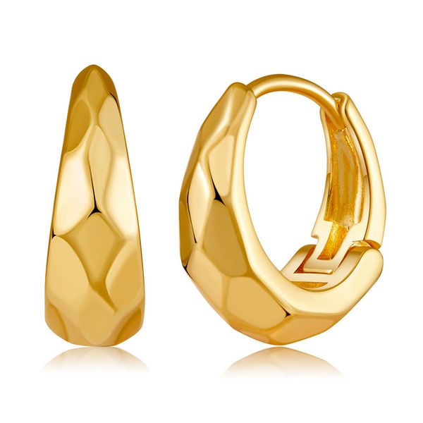 

Wish classic oval simple ear studs color-preserving real gold electroplating versatile fashion commuting business earrings vintage