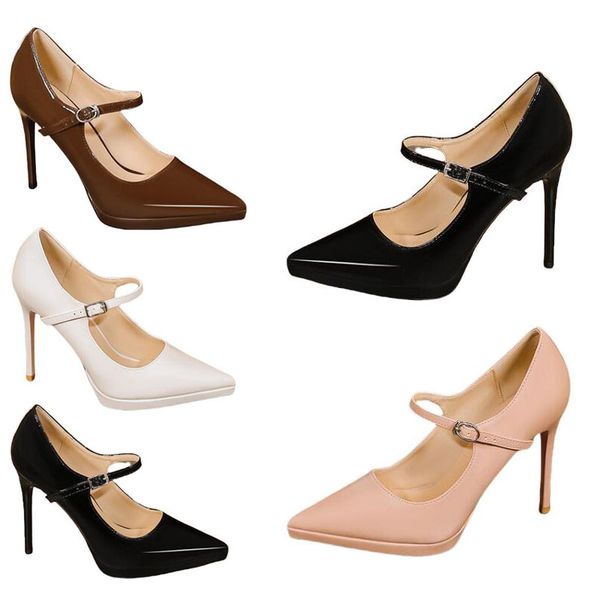 

2025 Designer shoes High heels Luxurvs heels Designer heels shoes Paris Dress classics Women 11cm Heels Black Golden Gold wedding shoes size 35--42 XOBBB5555, 1342 high heels 10cm