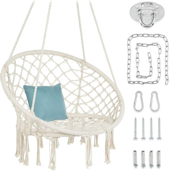 Macrame Hanging Chair – Relax in Style with This Boho-Chic Swing!
