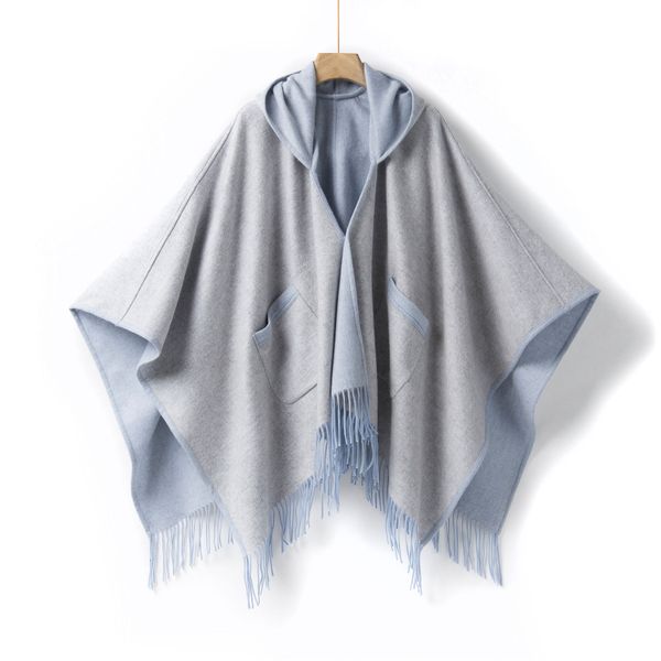 

New pure wool double-sided winter warm British style shawl --817640