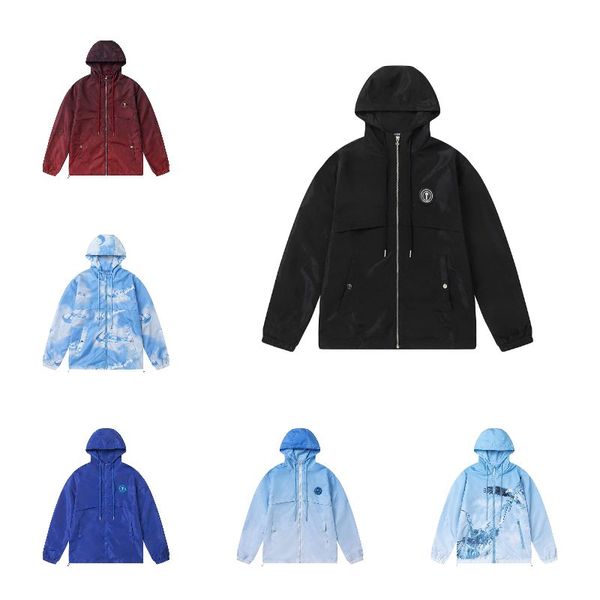 

designer jacket hoodie mens jacket gradient long sleeve new men women trend sun protection fall thin hooded jacket sports outdoor trench jacket asian size s-xl, Colour16