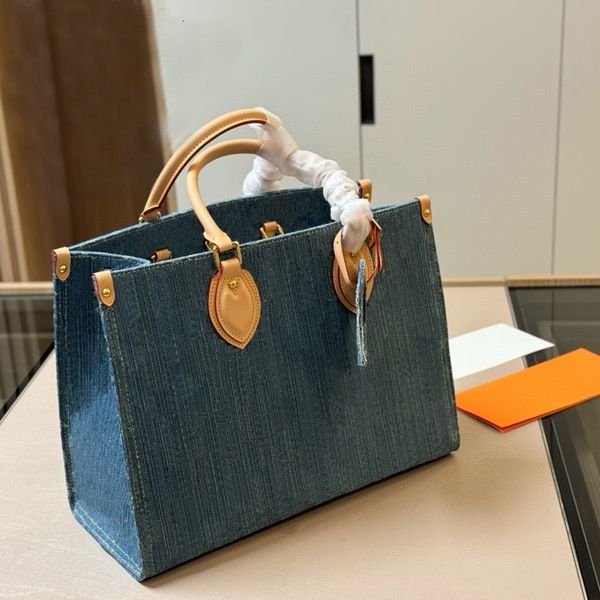 

AAA HOT Selling Designer M Vintage Denim Tote Pink Cowboy Shoulder Bag Handbags Purse Zipper Old Flower Women Small Bags New Bags 412, 2color