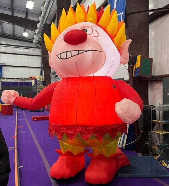 8m height (26ft) with blower Outdoor games Customized Christmas Character Decor inflatable snow miser/heat miser balloon with led lights for your Christmas