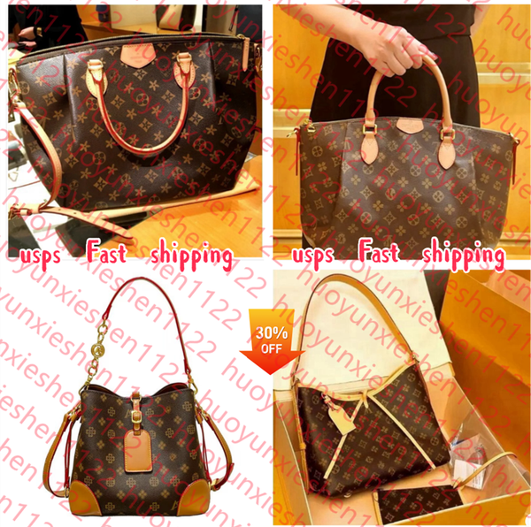 

designer bag luxury Shoulder Bags designers purse designer woman handbag Brown flower Women Tote bag Brand Letter Genuine Leather Bags lady crossbody bag M48812, 9#