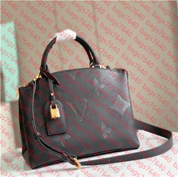 

Designer tote bags for women Embossed black bag leather luis bag PM designer clutch sacoche crossbody lady designer bag messenger bag handbag Genuine Leathe, 4#