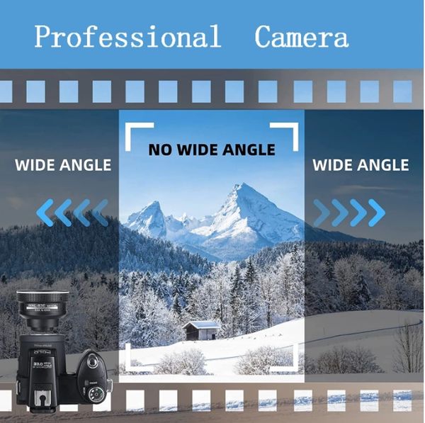 

2025 D7300 POLO Digital Camera 33MP DSLR 24X Telephoto Lens Professional Digital Camera YouTube 1080P HD Video Camera With Tripod